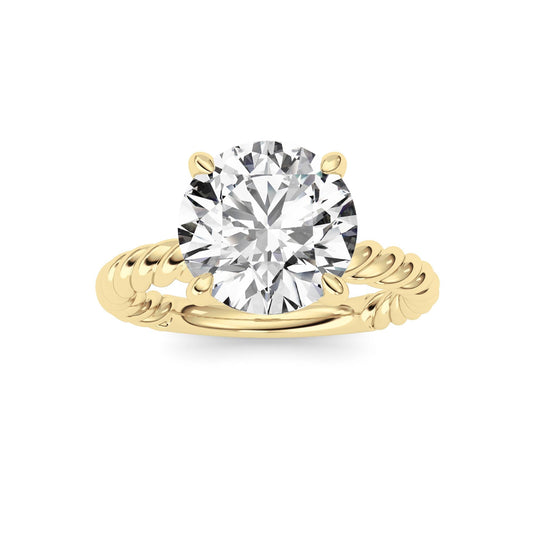 Round Lab Grown Diamond (F/VS ) Ring in 14K Gold
