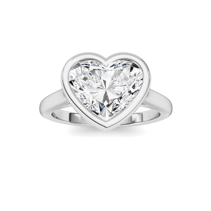 Heart Lab Grown Diamond (F/VS ) Ring in 14K Gold
