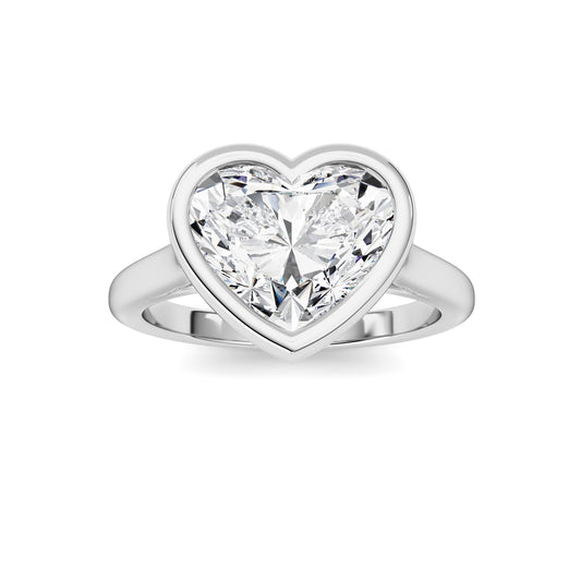 Heart Lab Grown Diamond (F/VS ) Ring in 14K Gold