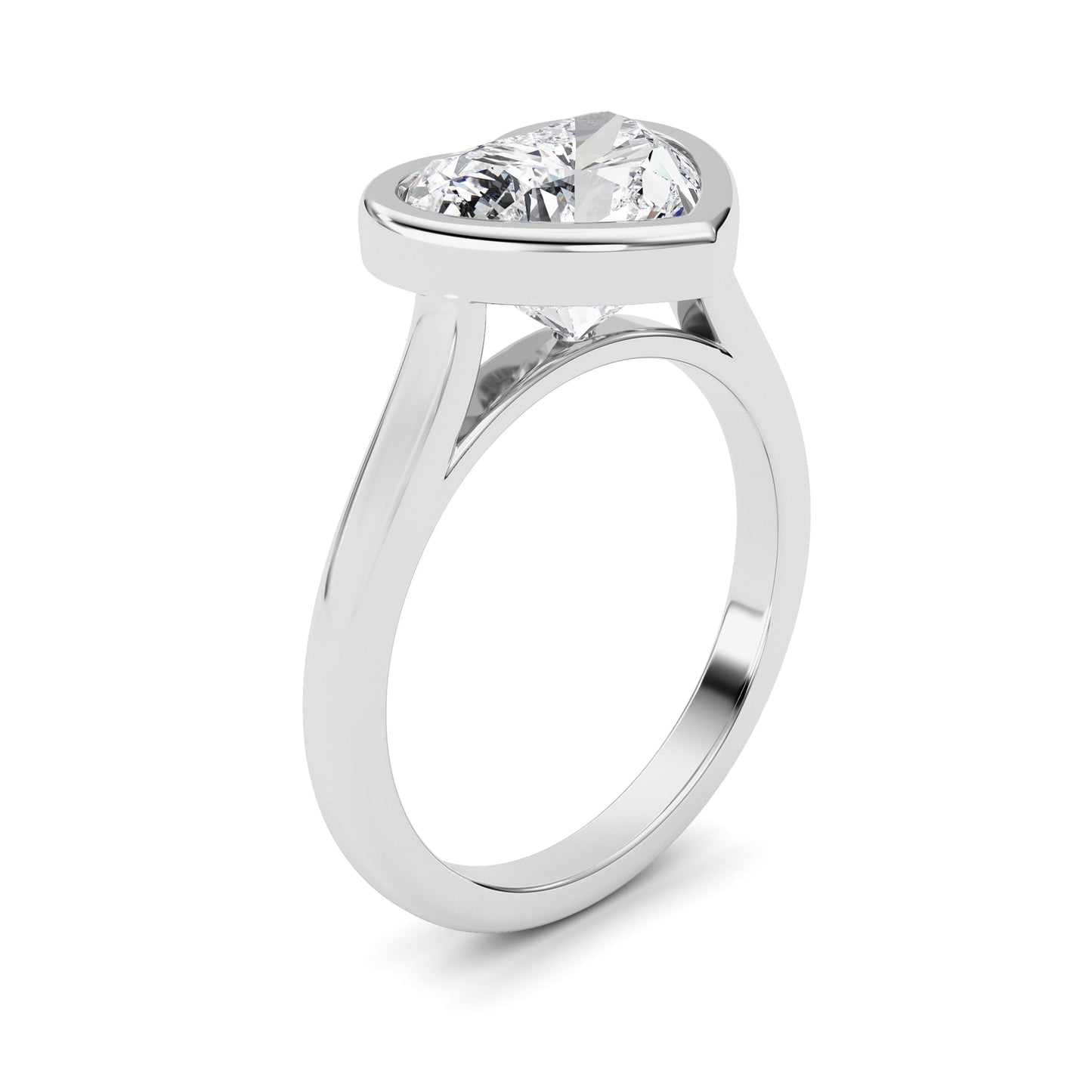 Heart Lab Grown Diamond (F/VS ) Ring in 14K Gold