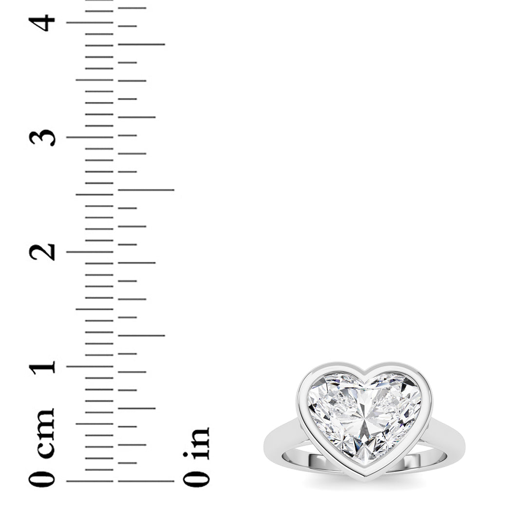 Heart Lab Grown Diamond (F/VS ) Ring in 14K Gold