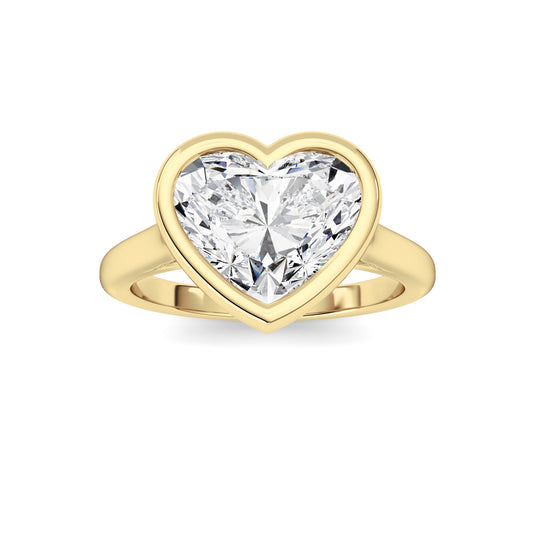 Heart Lab Grown Diamond (F/VS ) Ring in 14K Gold