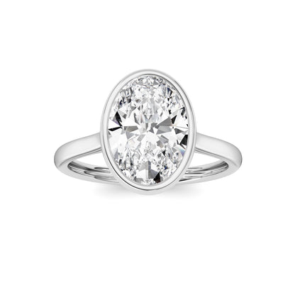 Oval Lab Grown Diamond (F/VS ) Ring in 14K Gold
