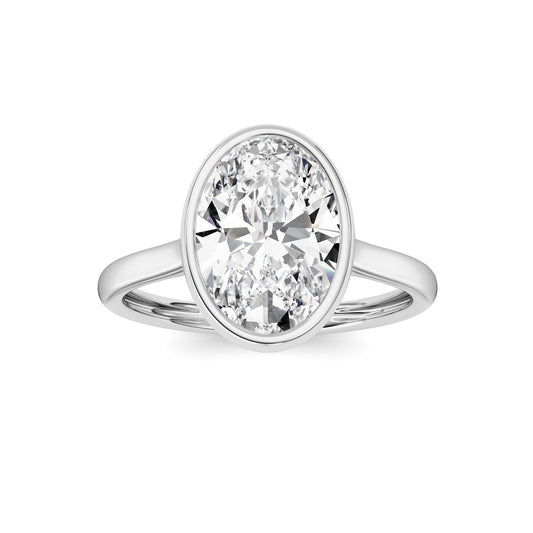 Oval Lab Grown Diamond (F/VS ) Ring in 14K Gold