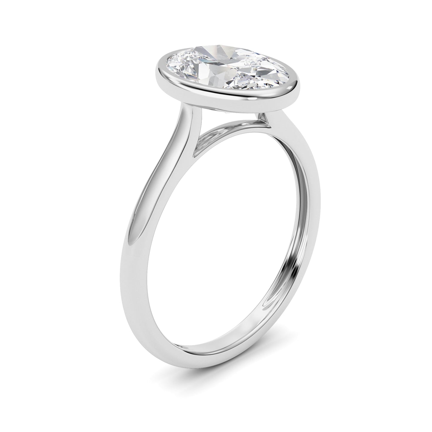 Oval Lab Grown Diamond (F/VS ) Ring in 14K Gold