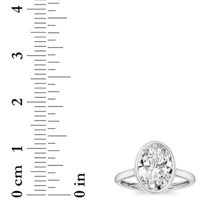Oval Lab Grown Diamond (F/VS ) Ring in 14K Gold