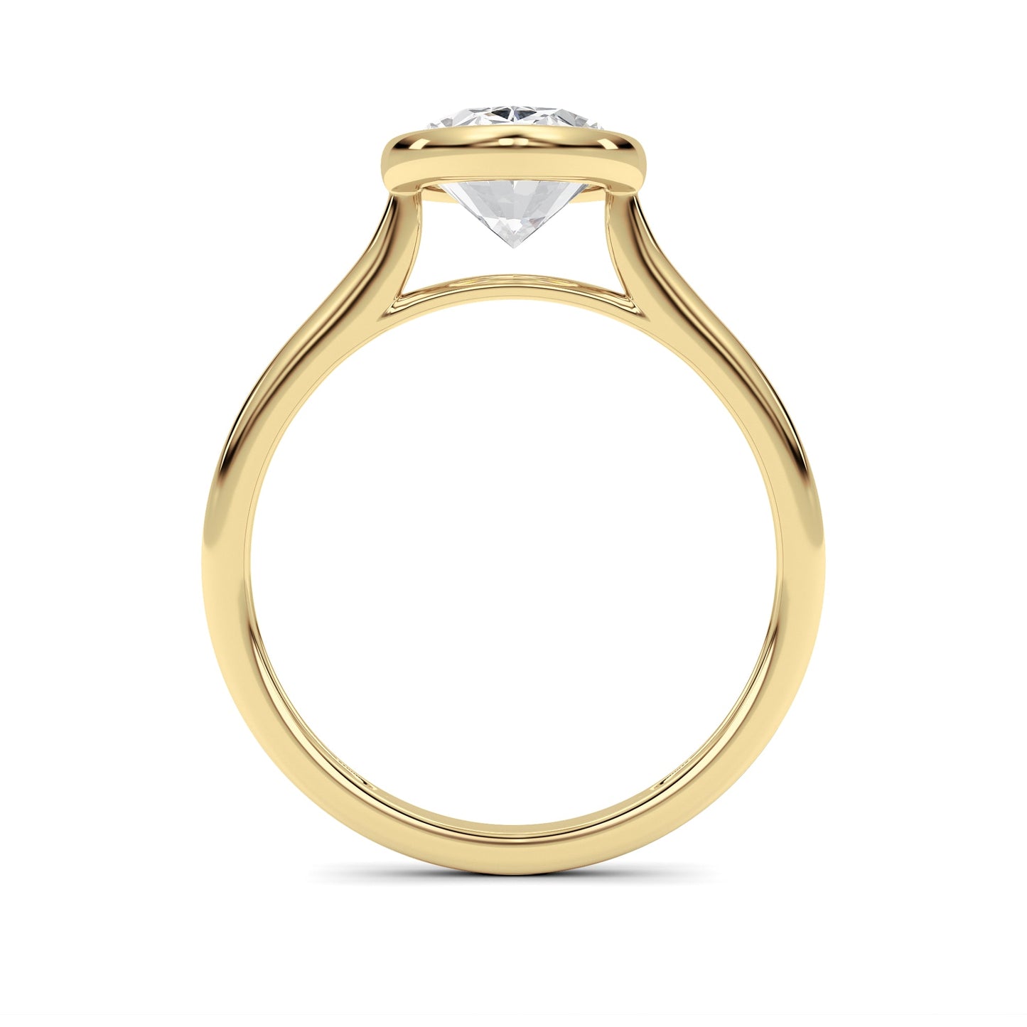 Oval Lab Grown Diamond (F/VS ) Solitaire Ring in 14K Gold
