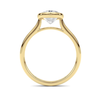 Oval Lab Grown Diamond (F/VS ) Solitaire Ring in 14K Gold