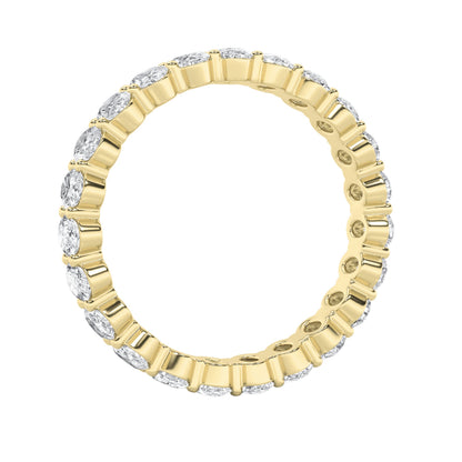 2.9Cttw Oval Shaped Lab Grown Diamond Split Prong Eternity Ring in 14K Gold (F/VS)