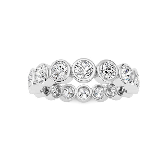 1.6Cttw Round Shaped Lab Grown Diamond (F/VS) Eternity Band Ring in 14K Gold