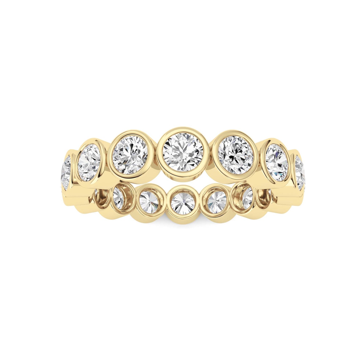 1.6Cttw Round Shaped Lab Grown Diamond (F/VS) Eternity Band Ring in 14K Gold