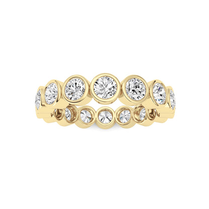 1.6Cttw Round Shaped Lab Grown Diamond (F/VS) Eternity Band Ring in 14K Gold
