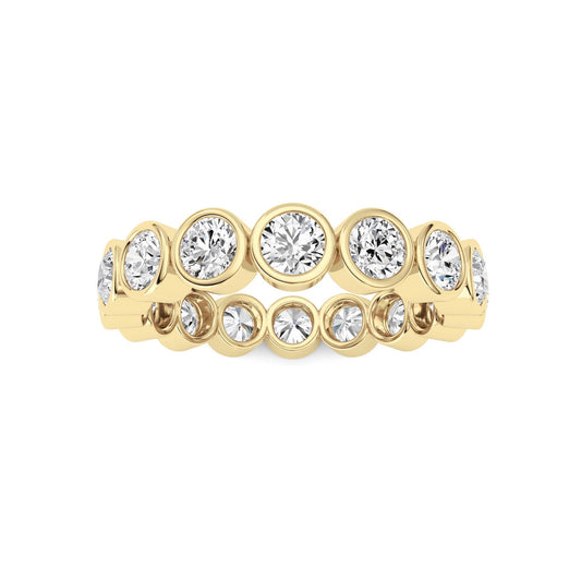 1.6Cttw Round Shaped Lab Grown Diamond (F/VS) Eternity Band Ring in 14K Gold