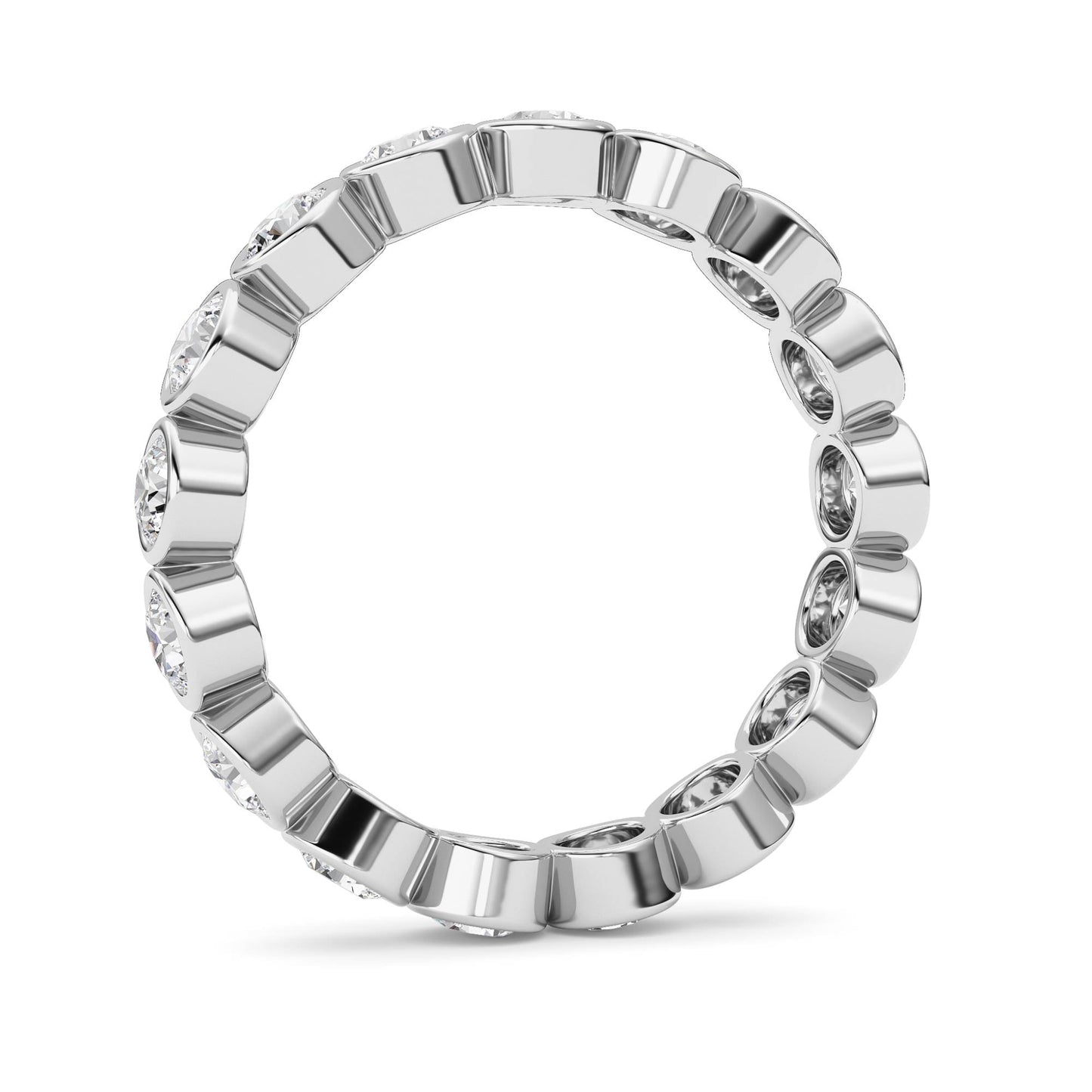 1.8Cttw Round Shaped Lab Grown Diamond (F/VS) Eternity Band Ring in 14K Gold