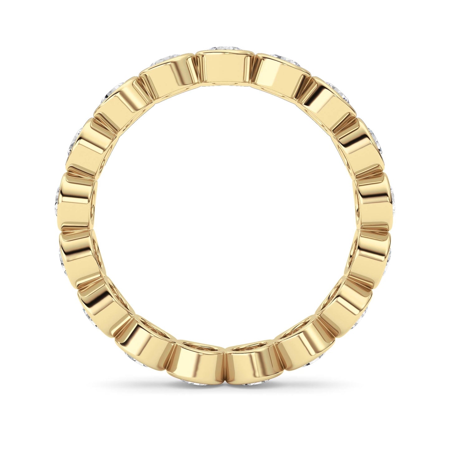 1.8Cttw Round Shaped Lab Grown Diamond (F/VS) Eternity Band Ring in 14K Gold