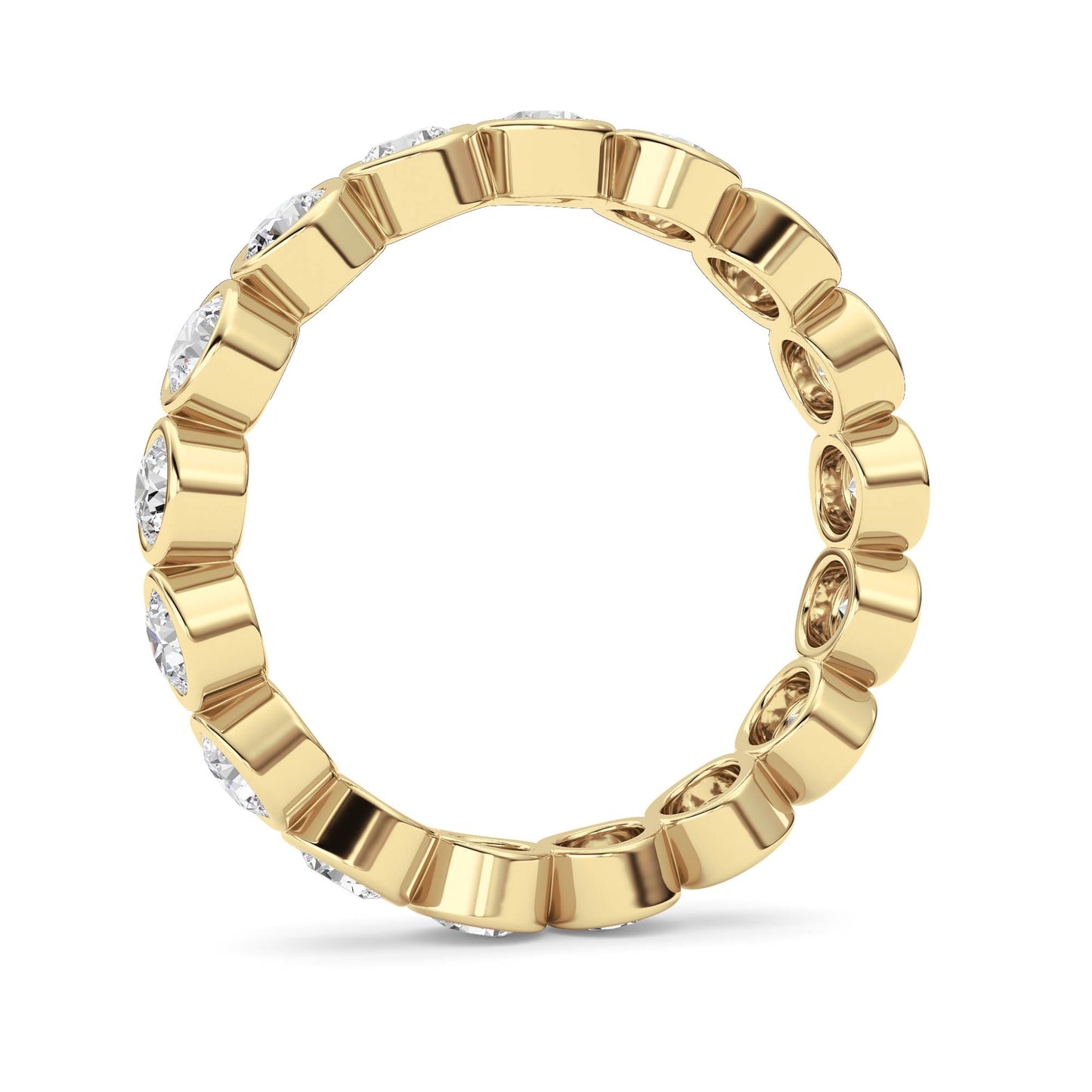 1.8Cttw Round Shaped Lab Grown Diamond (F/VS) Eternity Band Ring in 14K Gold
