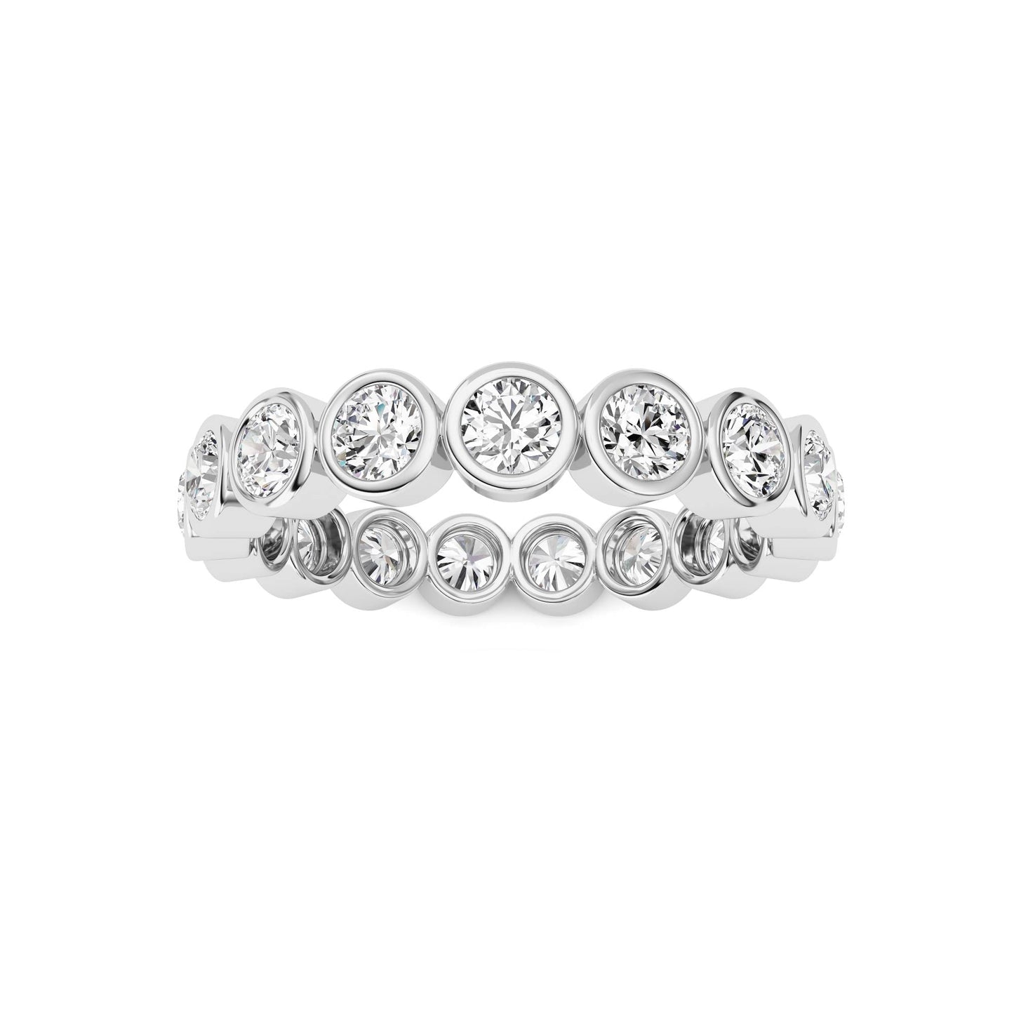 1.8Cttw Round Shaped Lab Grown Diamond (F/VS) Eternity Band Ring in 14K Gold