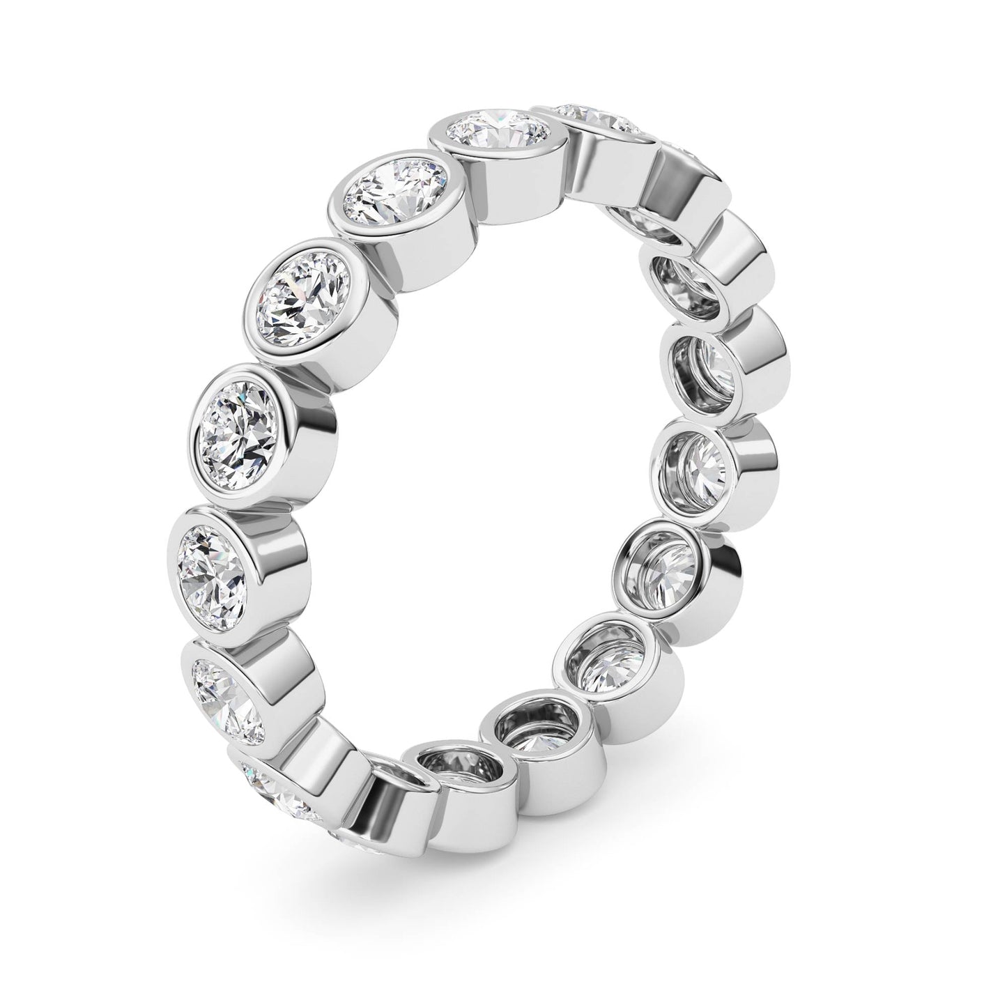 1.8Cttw Round Shaped Lab Grown Diamond (F/VS) Eternity Band Ring in 14K Gold