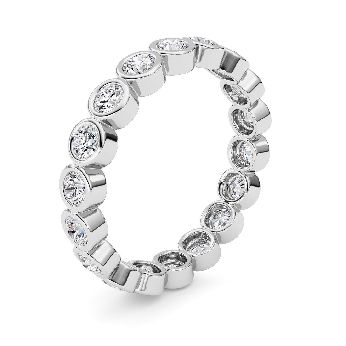 1.8Cttw Round Shaped Lab Grown Diamond (F/VS) Eternity Band Ring in 14K Gold