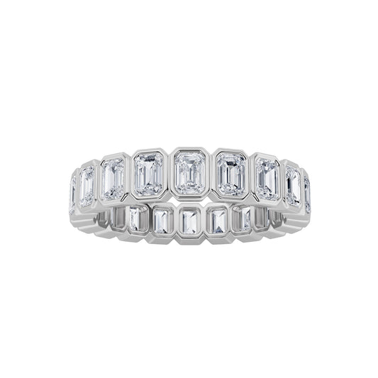 2.5Cttw Emerald Shaped Lab Grown Diamond (F/VS) Eternity Band Ring in 14K Gold