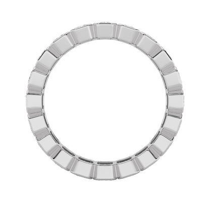 2.5Cttw Emerald Shaped Lab Grown Diamond (F/VS) Eternity Band Ring in 14K Gold