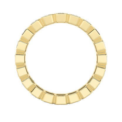 2.5Cttw Emerald Shaped Lab Grown Diamond (F/VS) Eternity Band Ring in 14K Gold