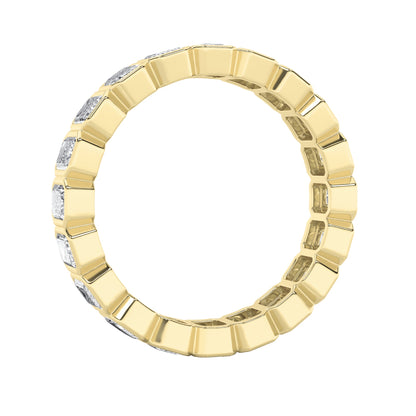 2.5Cttw Emerald Shaped Lab Grown Diamond (F/VS) Eternity Band Ring in 14K Gold