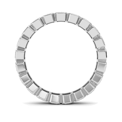 2.6Cttw Emerald Shaped Lab Grown Diamond (F/VS) Eternity Band Ring in 14K Gold