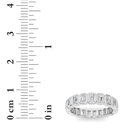 2.6Cttw Emerald Shaped Lab Grown Diamond (F/VS) Eternity Band Ring in 14K Gold