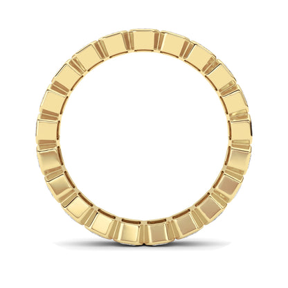 2.6Cttw Emerald Shaped Lab Grown Diamond (F/VS) Eternity Band Ring in 14K Gold