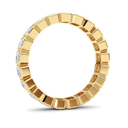 2.6Cttw Emerald Shaped Lab Grown Diamond (F/VS) Eternity Band Ring in 14K Gold