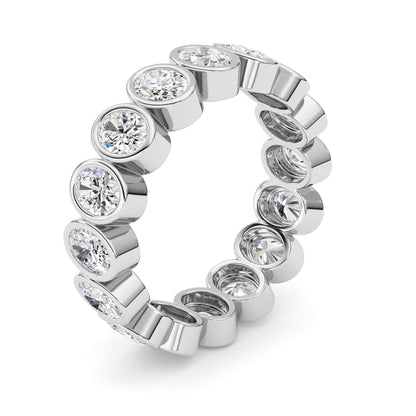 2Cttw Oval Shaped Lab Grown Diamond (F/VS) Eternity Band Ring in 14K Gold