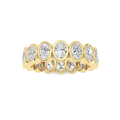 2Cttw Oval Shaped Lab Grown Diamond (F/VS) Eternity Band Ring in 14K Gold