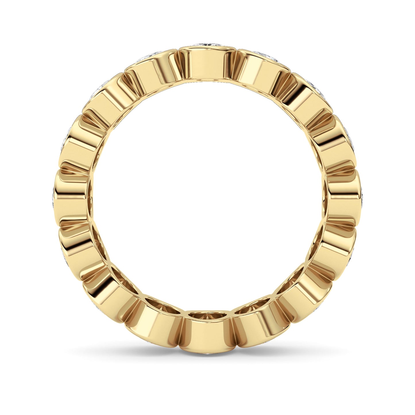 2Cttw Oval Shaped Lab Grown Diamond (F/VS) Eternity Band Ring in 14K Gold