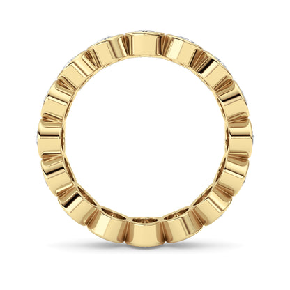 2Cttw Oval Shaped Lab Grown Diamond (F/VS) Eternity Band Ring in 14K Gold