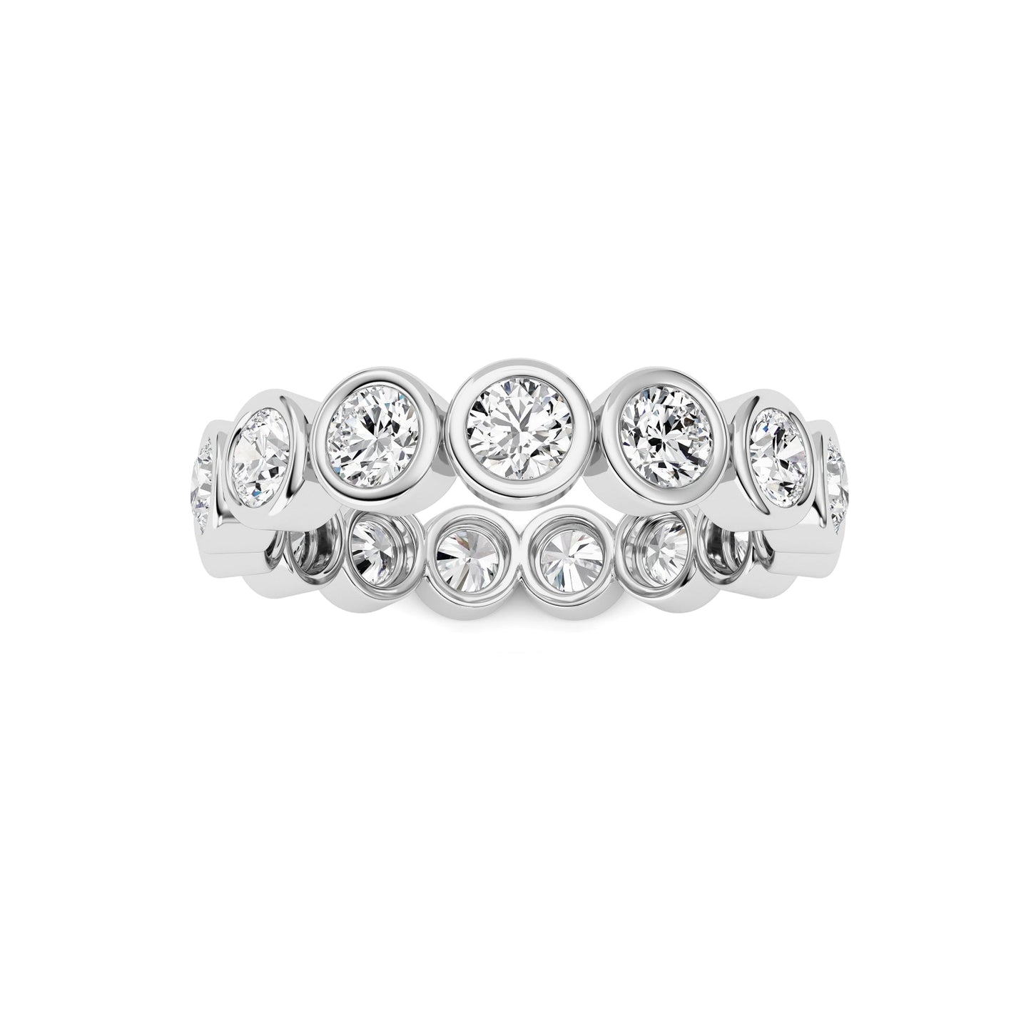 1.8Cttw Round Shaped Lab Grown Diamond (F/VS) Eternity Band Ring in 14K Gold