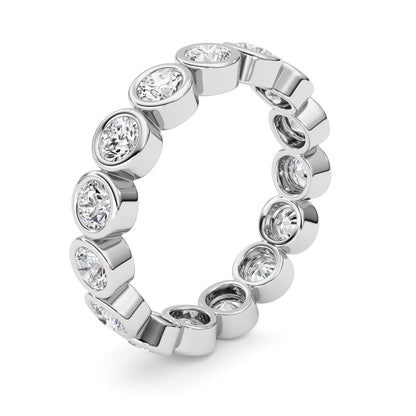 1.8Cttw Round Shaped Lab Grown Diamond (F/VS) Eternity Band Ring in 14K Gold