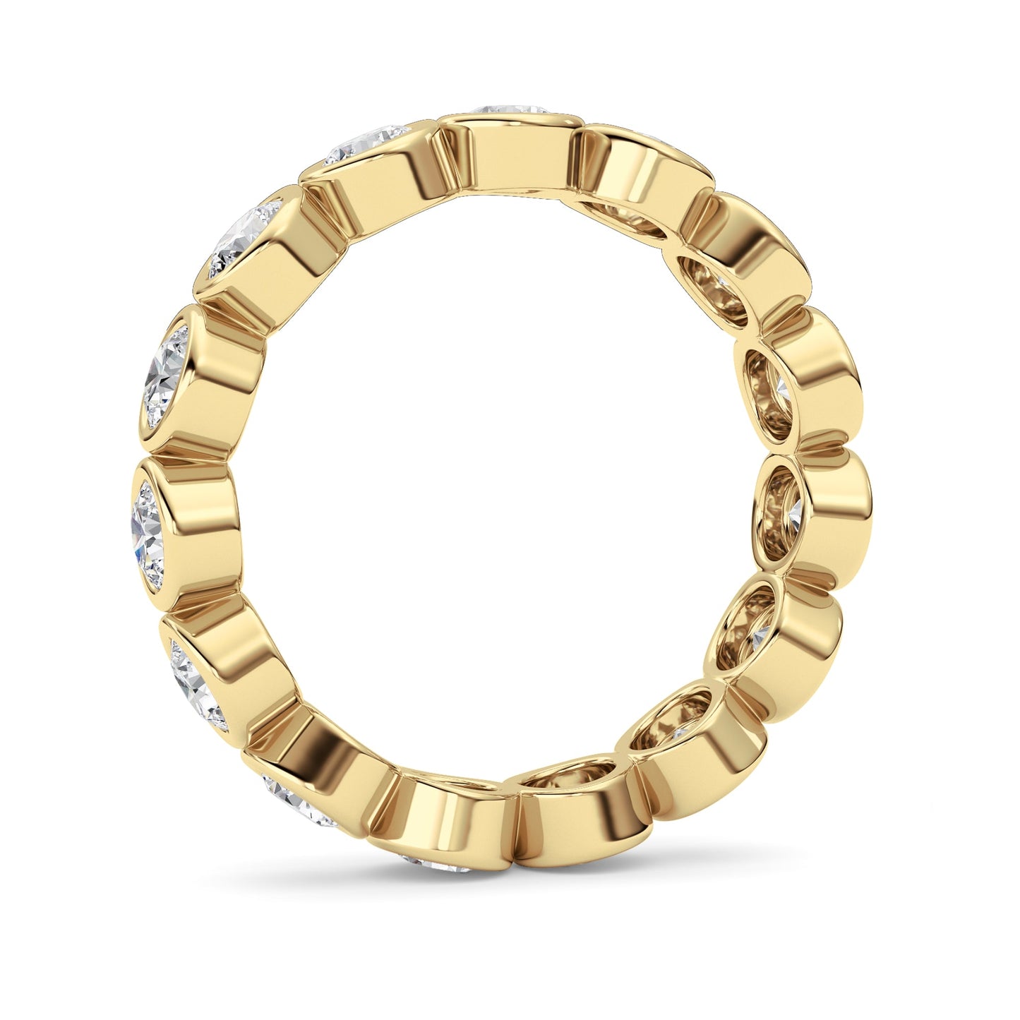 1.8Cttw Round Shaped Lab Grown Diamond (F/VS) Eternity Band Ring in 14K Gold