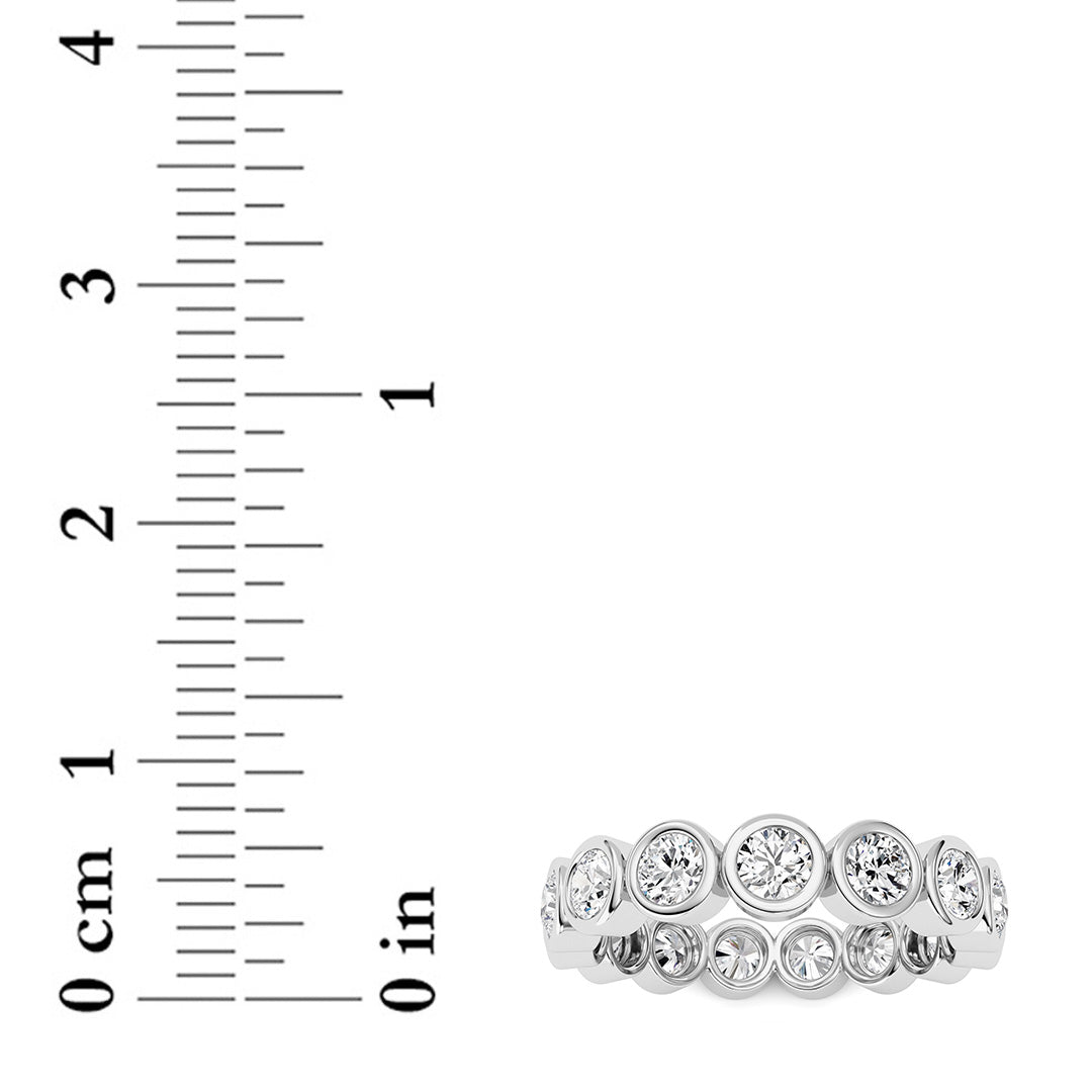 1.9Cttw Round Shaped Lab Grown Diamond (F/VS) Eternity Band Ring in 14K Gold