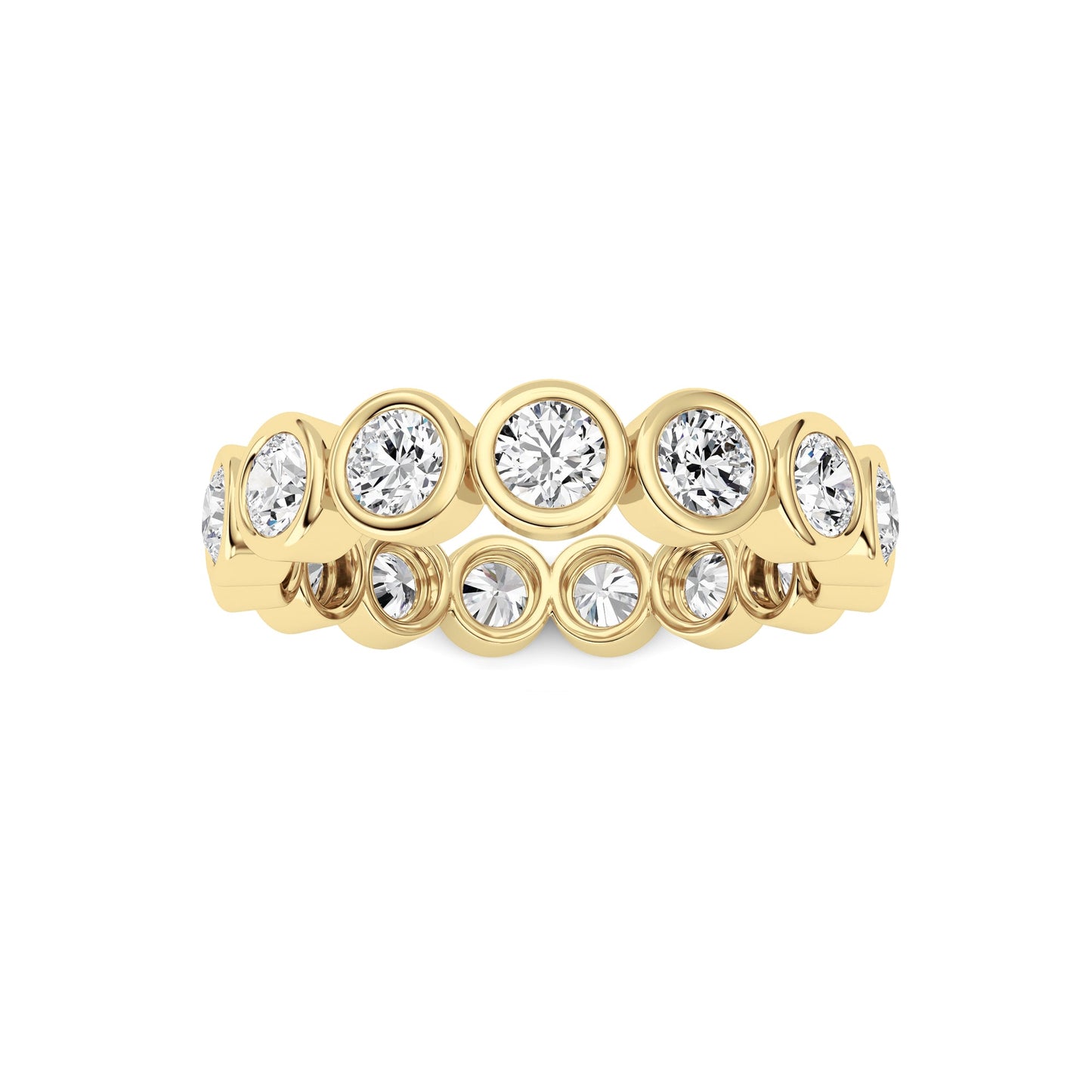 1.9Cttw Round Shaped Lab Grown Diamond (F/VS) Eternity Band Ring in 14K Gold
