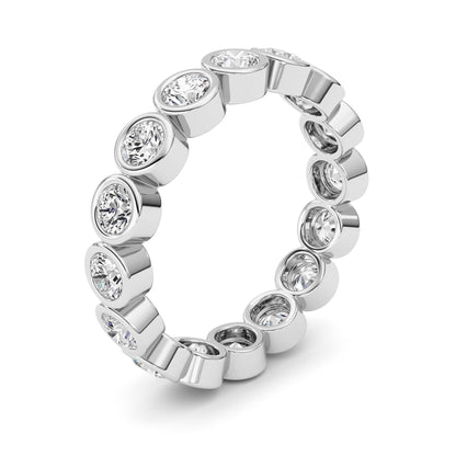 2Cttw Round Shaped Lab Grown Diamond (F/VS) Eternity Band Ring in 14K Gold