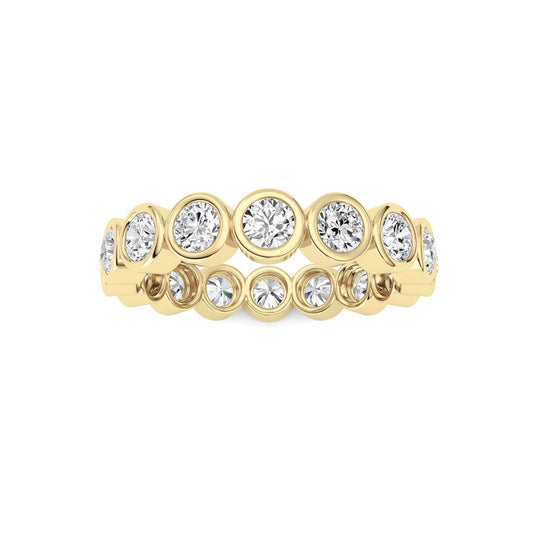 2Cttw Round Shaped Lab Grown Diamond (F/VS) Eternity Band Ring in 14K Gold