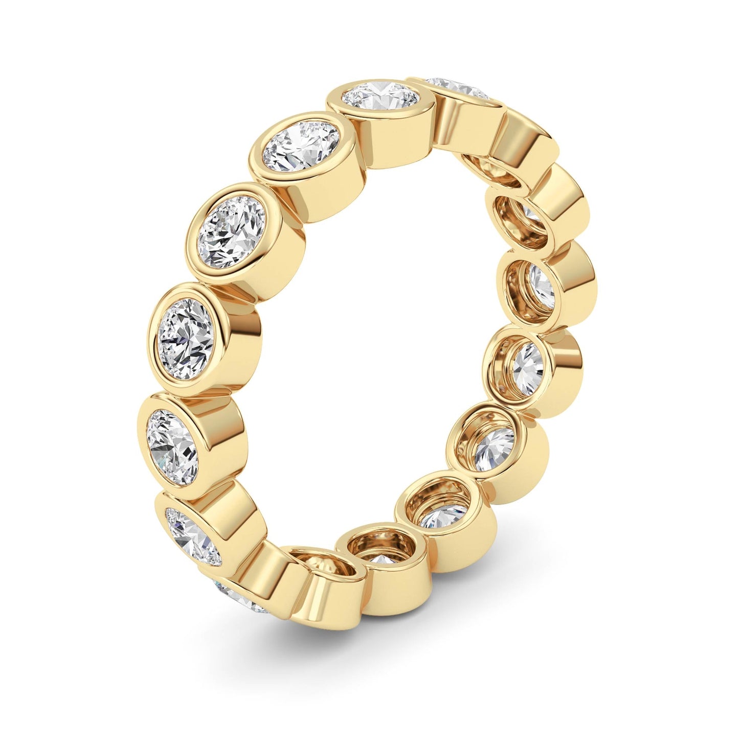 2Cttw Round Shaped Lab Grown Diamond (F/VS) Eternity Band Ring in 14K Gold