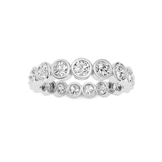 2.2Cttw Round Shaped Lab Grown Diamond (F/VS) Eternity Band Ring in 14K Gold