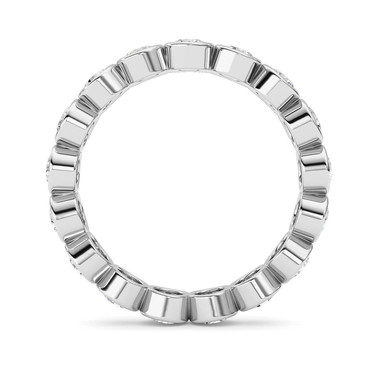 2.2Cttw Round Shaped Lab Grown Diamond (F/VS) Eternity Band Ring in 14K Gold
