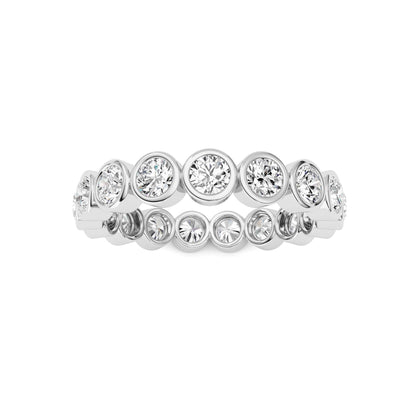 2.2Cttw Round Shaped Lab Grown Diamond (F/VS) Eternity Band Ring in 14K Gold