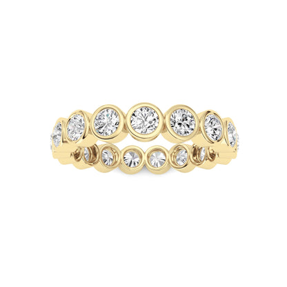 2.2Cttw Round Shaped Lab Grown Diamond (F/VS) Eternity Band Ring in 14K Gold