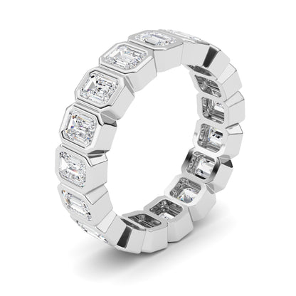 2.5Cttw Emerald Shaped Lab Grown Diamond (F/VS) Eternity Band Ring in 14K Gold