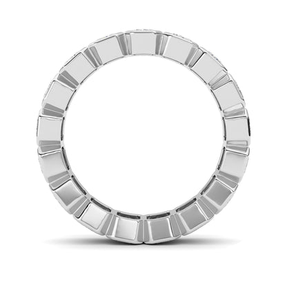 2.5Cttw Emerald Shaped Lab Grown Diamond (F/VS) Eternity Band Ring in 14K Gold