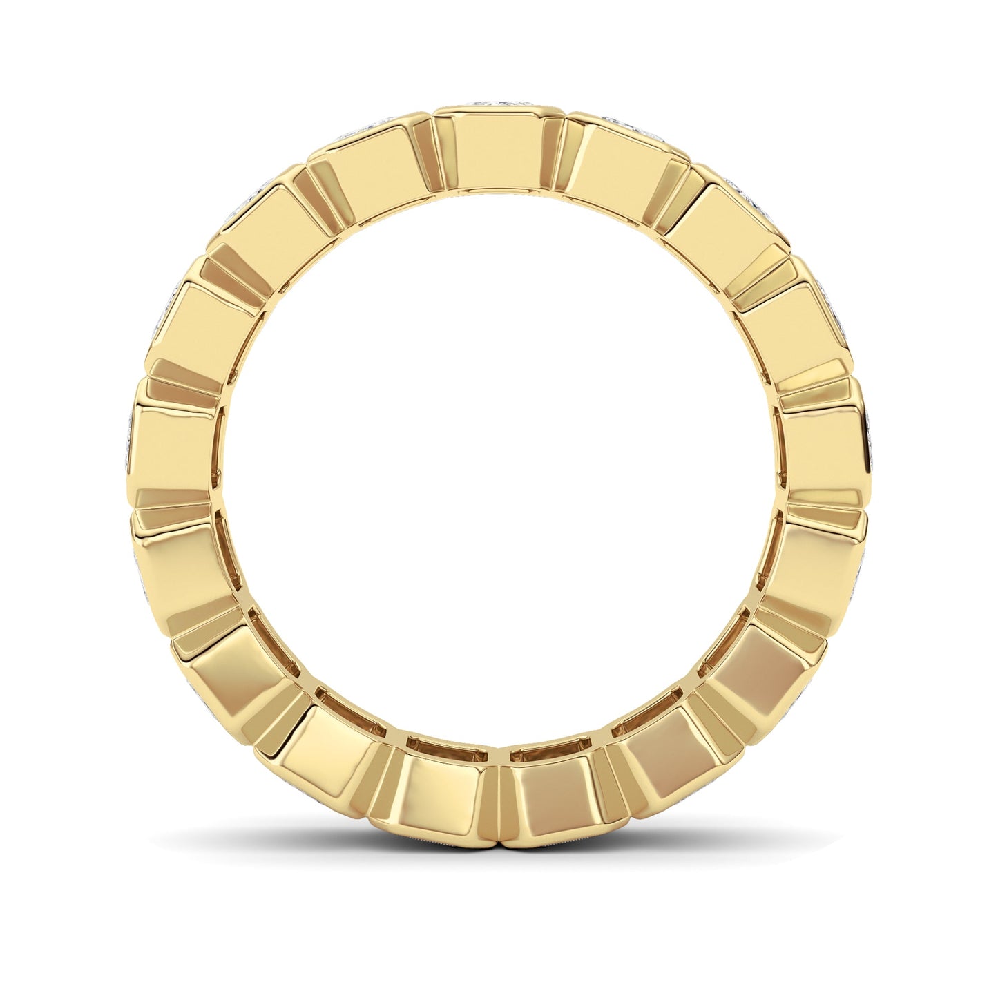 2.5Cttw Emerald Shaped Lab Grown Diamond (F/VS) Eternity Band Ring in 14K Gold